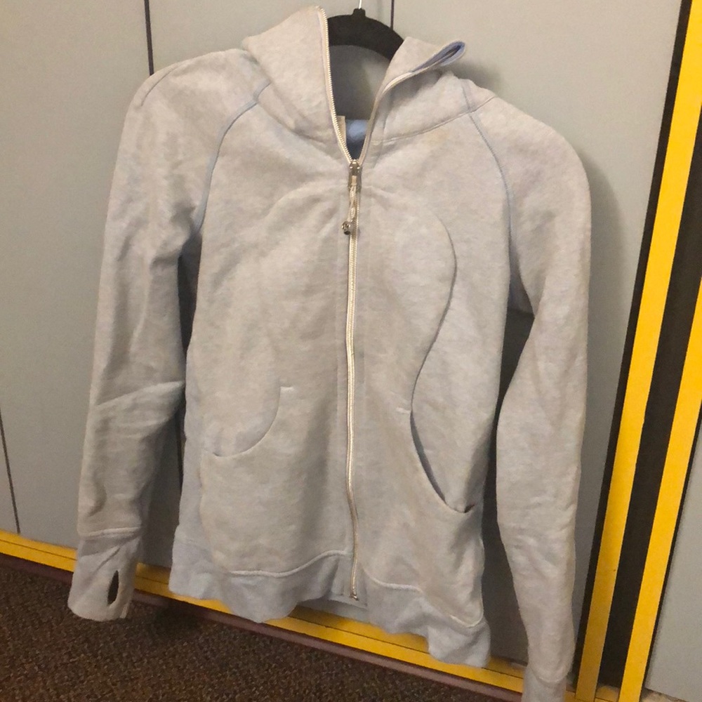 Lulu Lemon light blue scuba hoodie